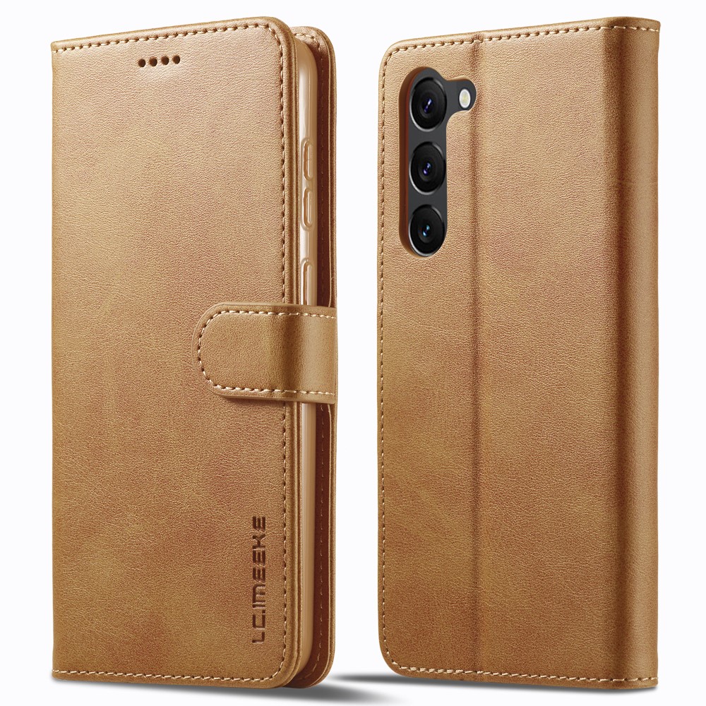 LC.IMEEKE LC.IMEEKE Samsung Galaxy S24 Plus Fodral Läder Brun