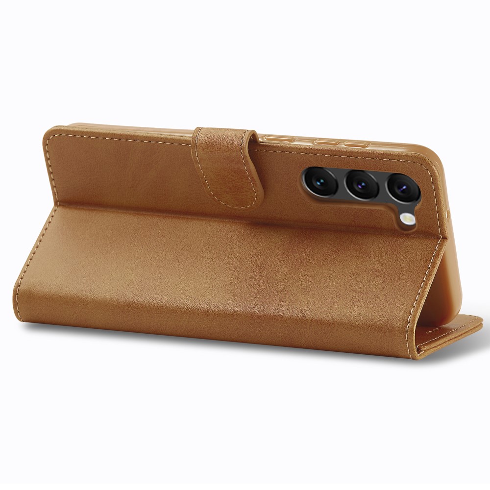 LC.IMEEKE LC.IMEEKE Samsung Galaxy S24 Plus Fodral Läder Brun