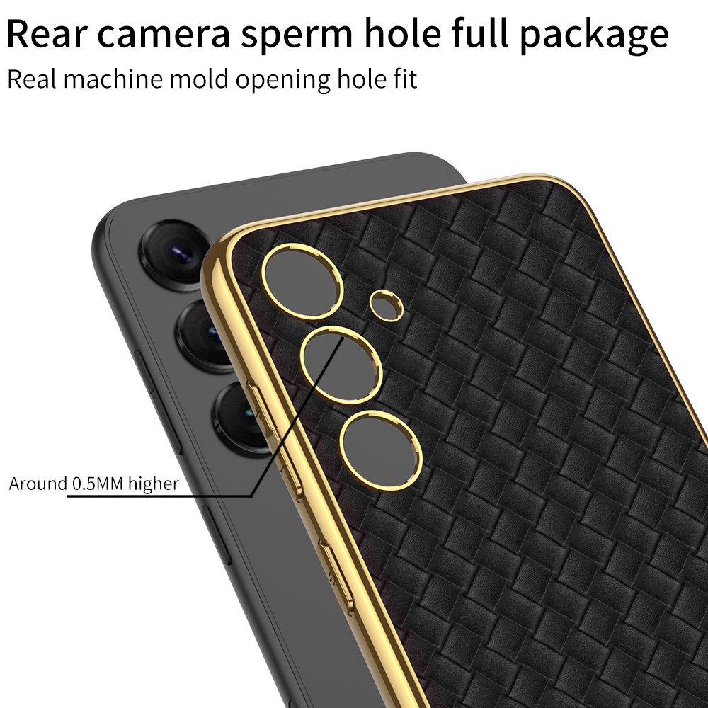 GKK GKK Galaxy S24 Plus Skal Vävd Hybrid Läder Svart