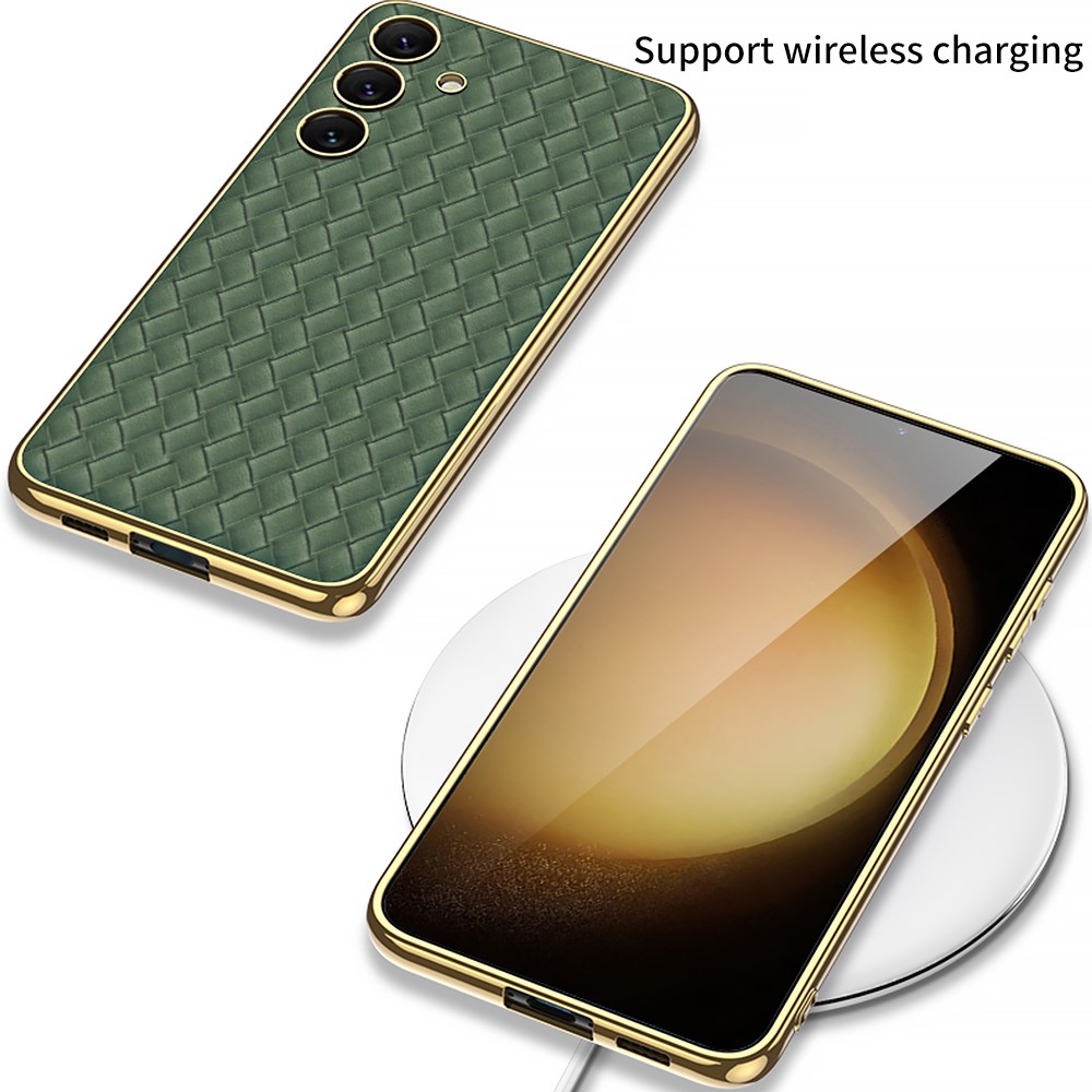 GKK GKK Galaxy S24 Plus Skal Vävd Hybrid Läder Svart
