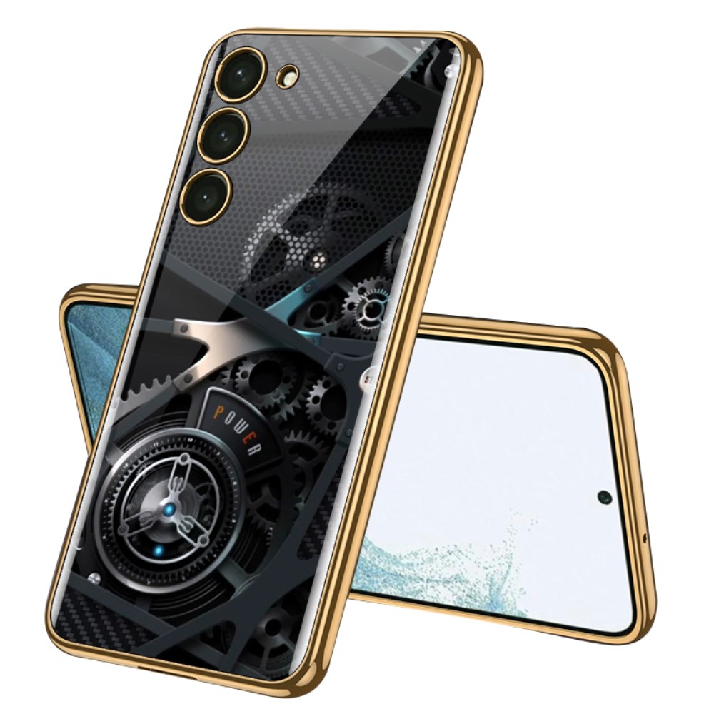 GKK GKK Galaxy S24 Plus Skal Härdat Glas Electroplate Kugghjul