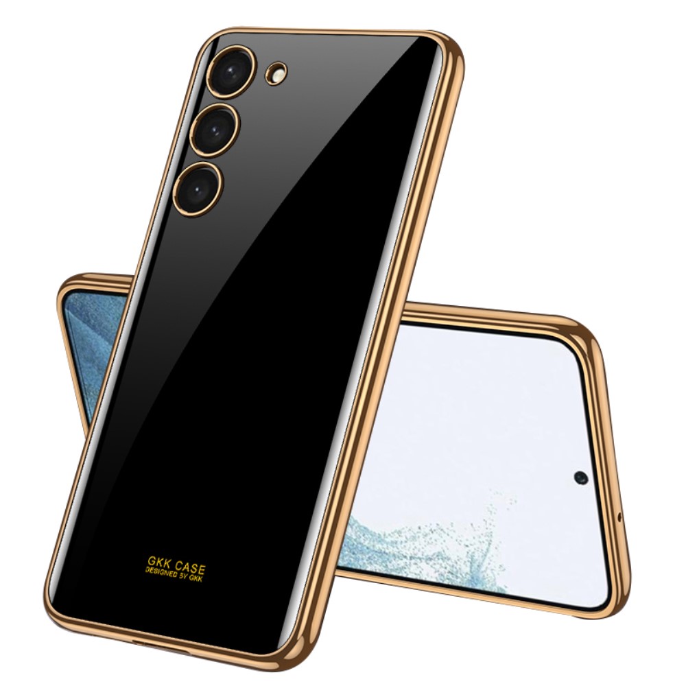 GKK GKK Galaxy S24 Plus Skal Härdat Glas Electroplate Mystisk Svart