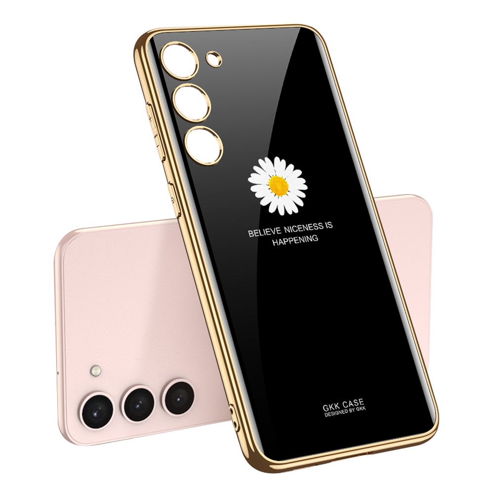 GKK GKK Galaxy S24 Plus Skal Härdat Glas Electroplate Daisy