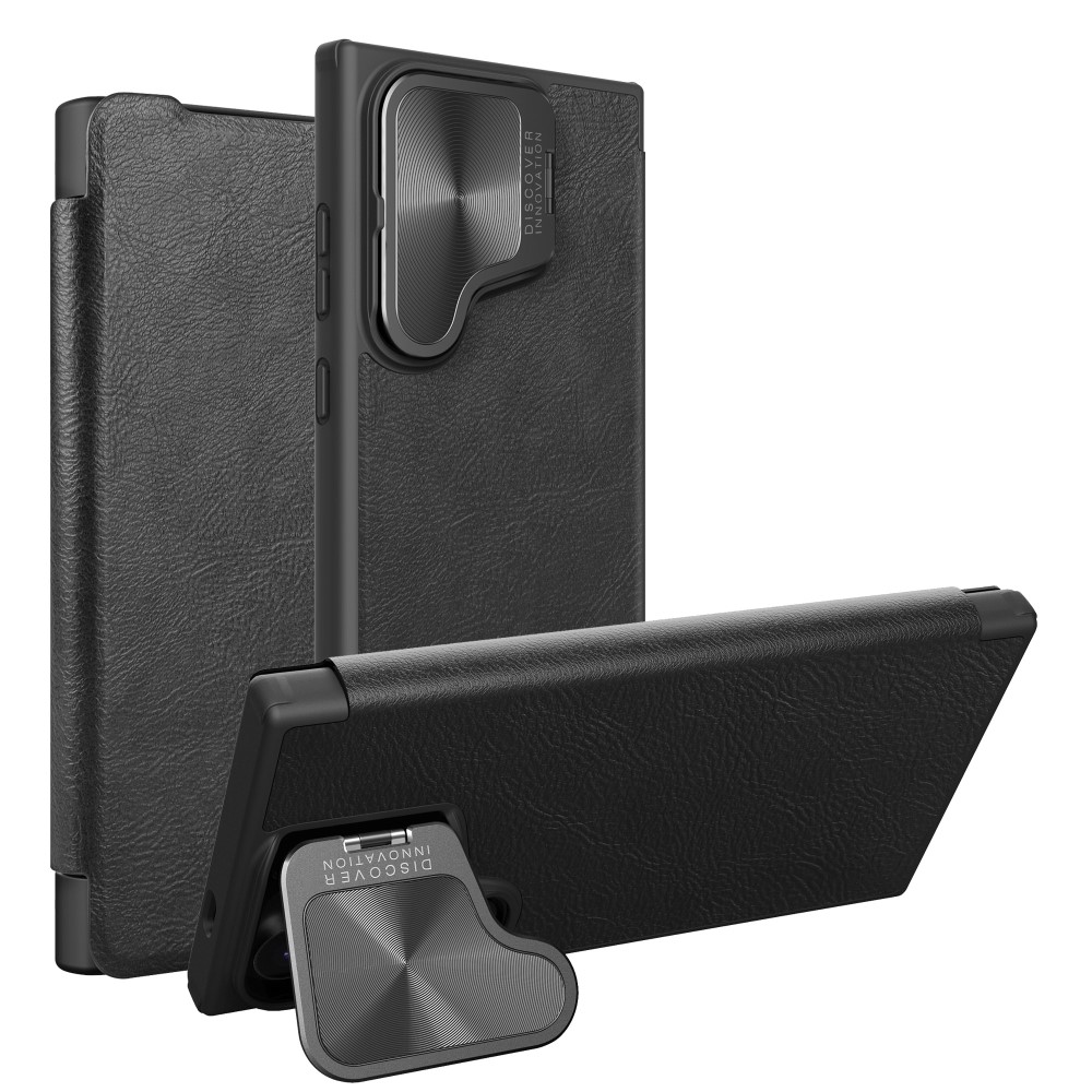 NILLKIN NILLKIN Galaxy S24 Plus Fodral Qin Läder Cam Kickstand Svart