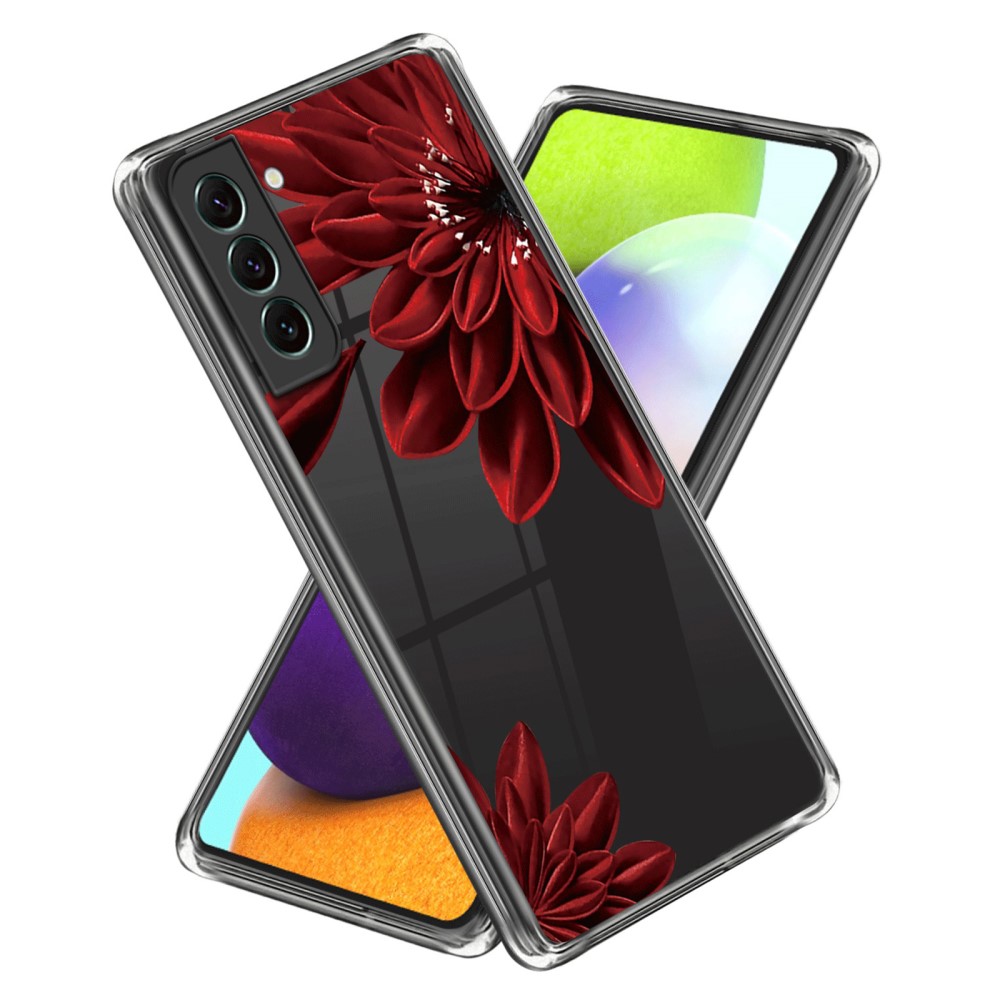  Samsung Galaxy S24 Plus Skal Med Tryck Röd Blomma