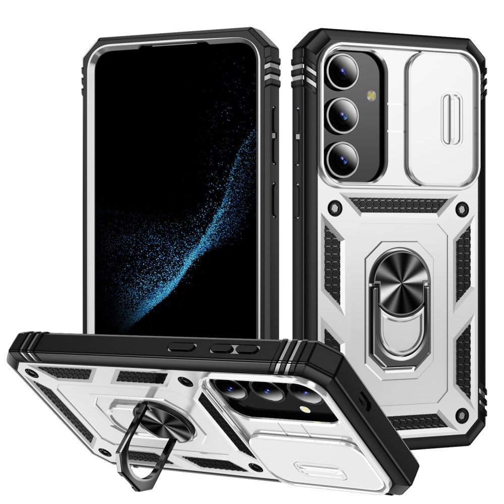 Galaxy S24 Plus Skal CamShield Ring Hybrid Armor Vit/Svart