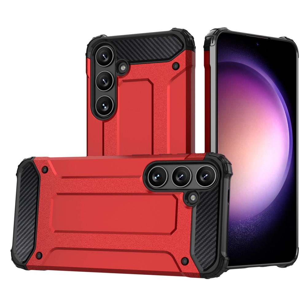  Galaxy S24 Plus Skal Shockproof Armor Hybrid Röd