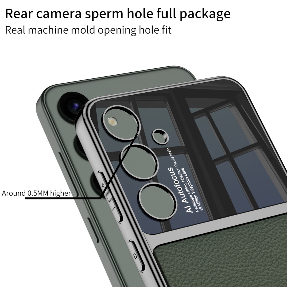 GKK GKK Galaxy S24 Plus Skal Hybrid Läder Litchi Grön