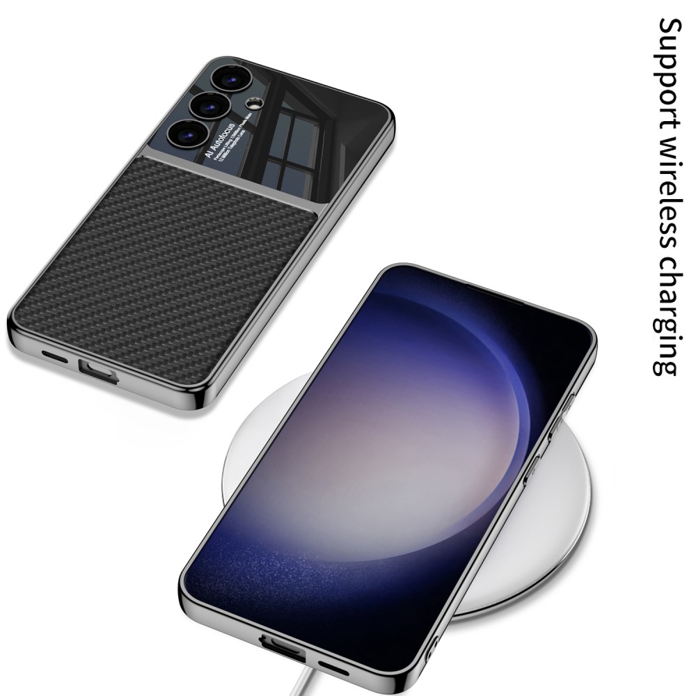 GKK GKK Galaxy S24 Plus Skal Hybrid Läder Litchi Röd