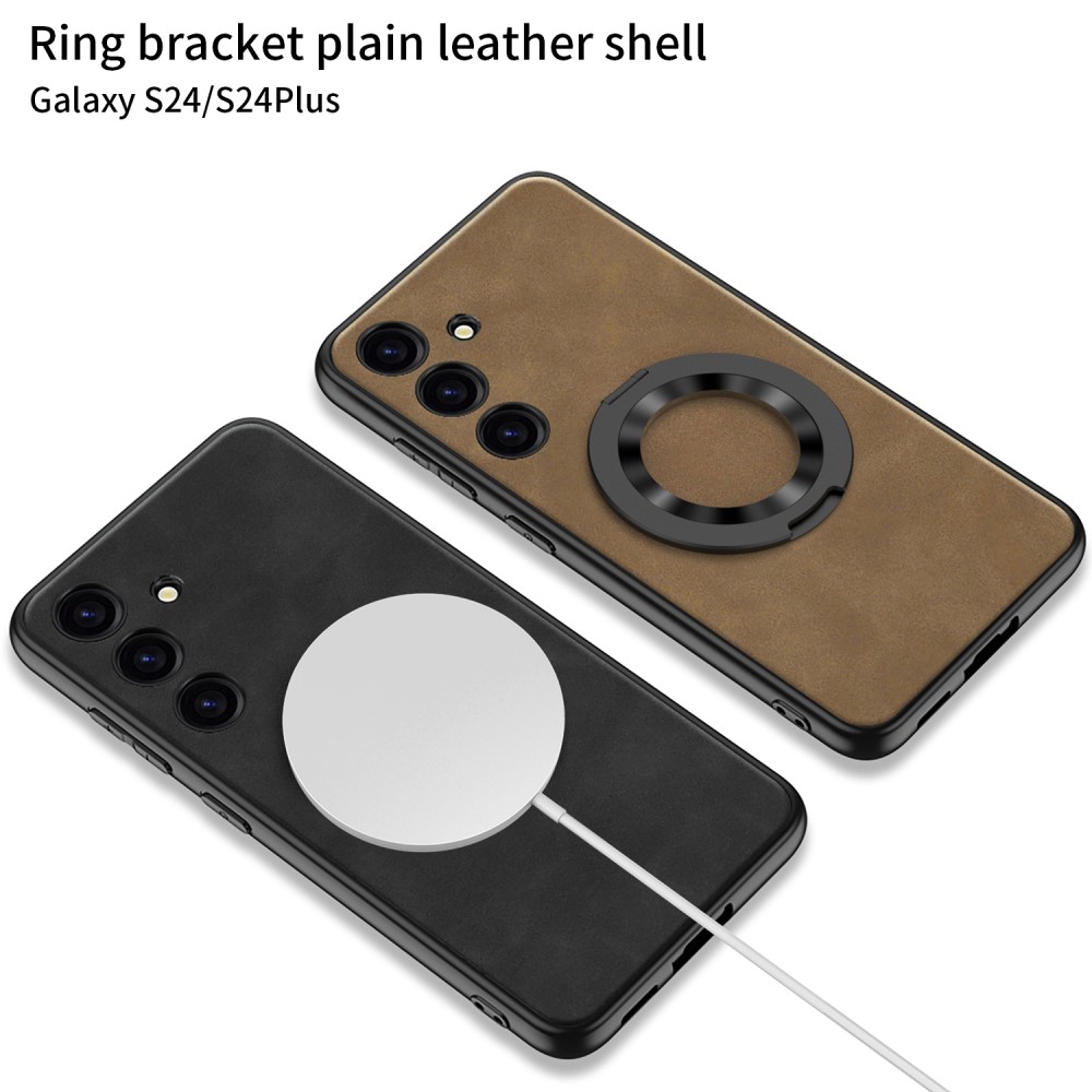 GKK GKK Galaxy S24 Plus Skal MagSafe Roterande Kickstand Matt Brun
