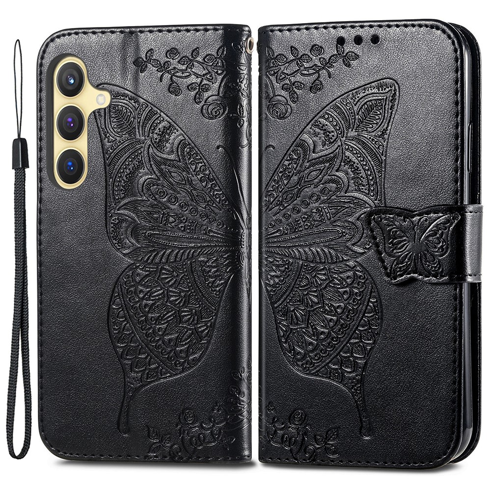  Samsung Galaxy S24 Plus Fodral Big Butterfly Svart