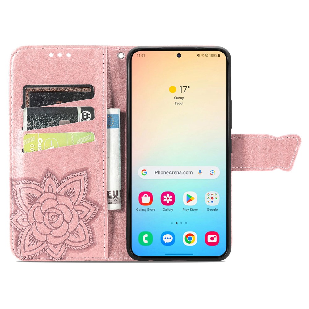  Samsung Galaxy S24 Plus Fodral Big Butterfly Roséguld