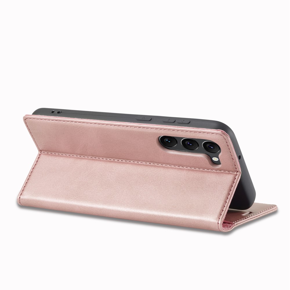 LC.IMEEKE LC.IMEEKE Galaxy S24 Plus Fodral Flip Läder Roséguld