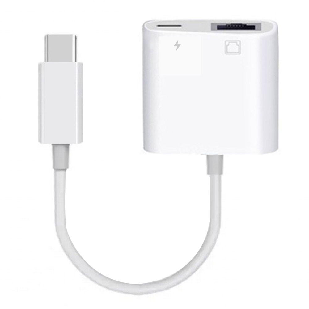  USB-C Till RJ45 / USB-C PD Adapter Vit