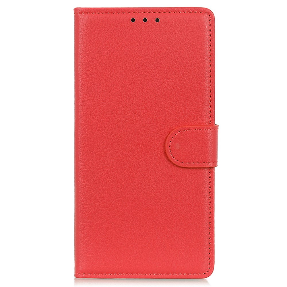  Samsung Galaxy S24 Ultra Fodral Litchi Läder Röd