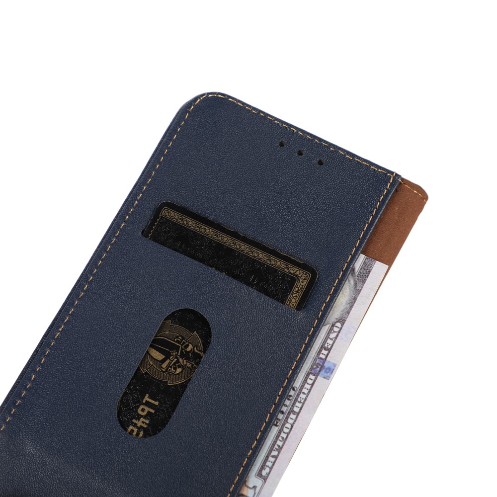 KHAZNEH KHAZNEH Galaxy S24 Ultra Fodral Flip RFID Äkta Läder Blå