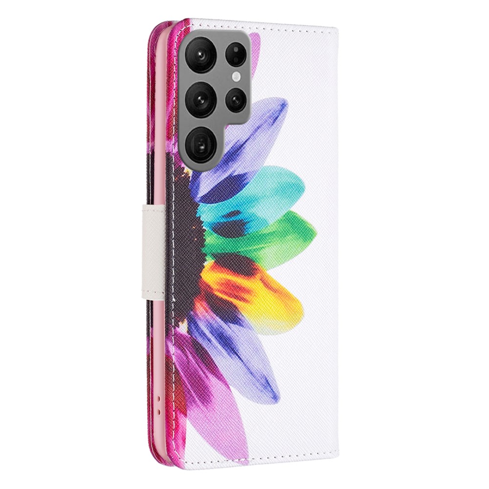  Galaxy S24 Ultra Fodral Med Tryck Solros