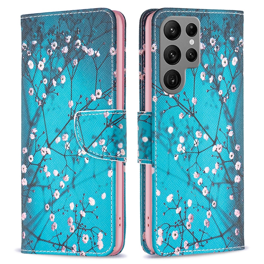  Galaxy S24 Ultra Fodral Med Tryck Plommonträd