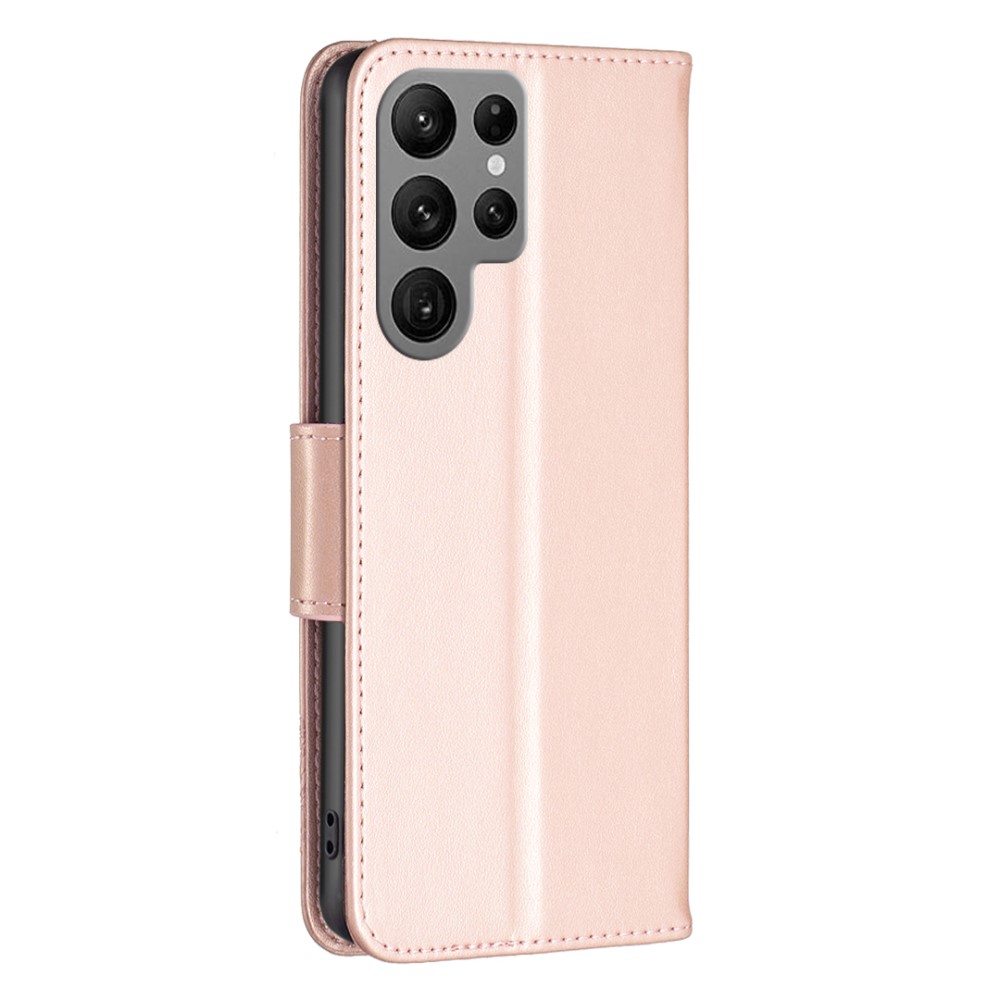  Galaxy S24 Ultra Fodral Med Fjäril Tryck Roséguld