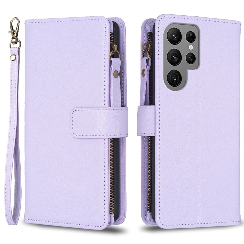  Galaxy S24 Ultra Fodral Flerkort Multifunktionell Lila