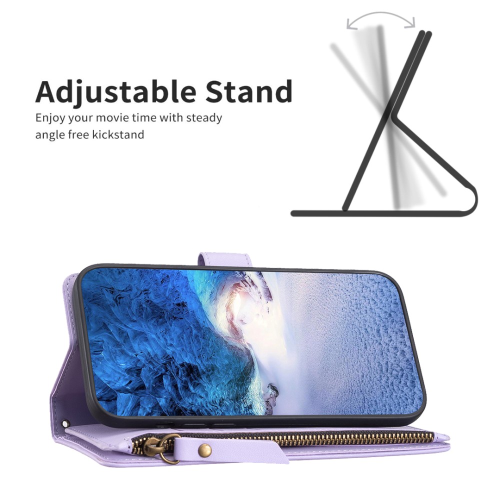  Galaxy S24 Ultra Fodral Flerkort Multifunktionell Lila