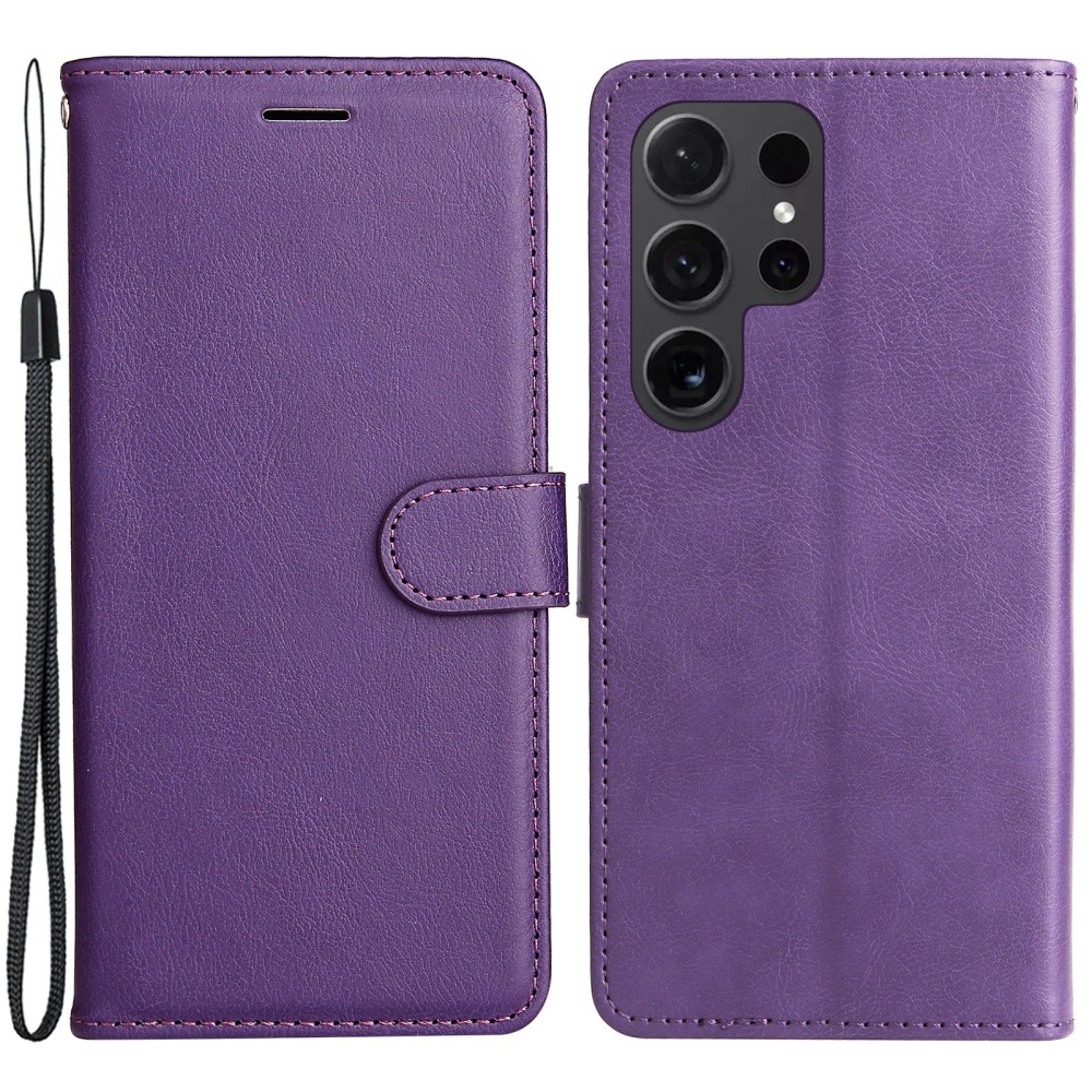  Samsung Galaxy S24 Ultra Fodral Solid Läder Lila