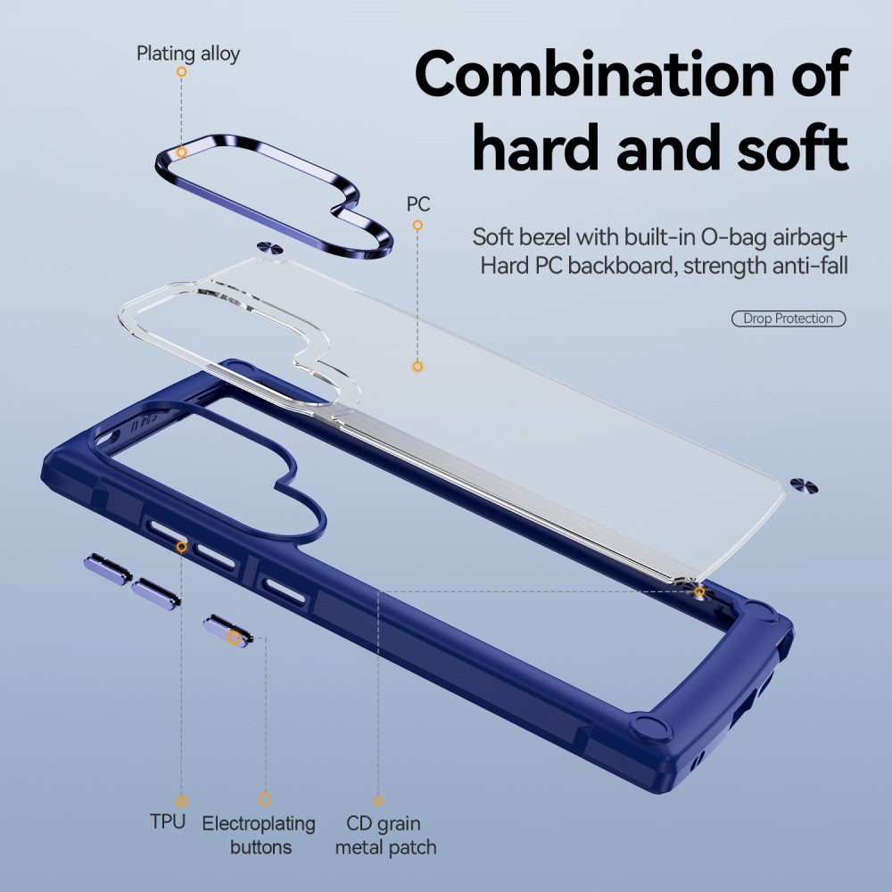  Galaxy S24 Ultra Skal Shockproof Hybrid Armor Blå