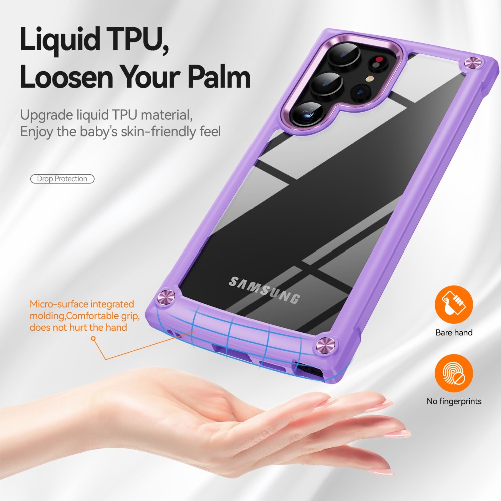  Galaxy S24 Ultra Skal Shockproof Hybrid Armor Lila