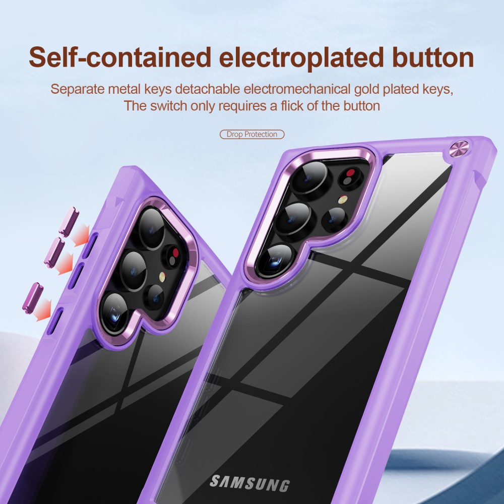  Galaxy S24 Ultra Skal Shockproof Hybrid Armor Lila