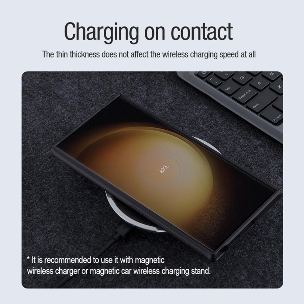 NILLKIN NILLKIN Galaxy S24 Ultra Skal MagSafe Frosted Shield Pro Svart