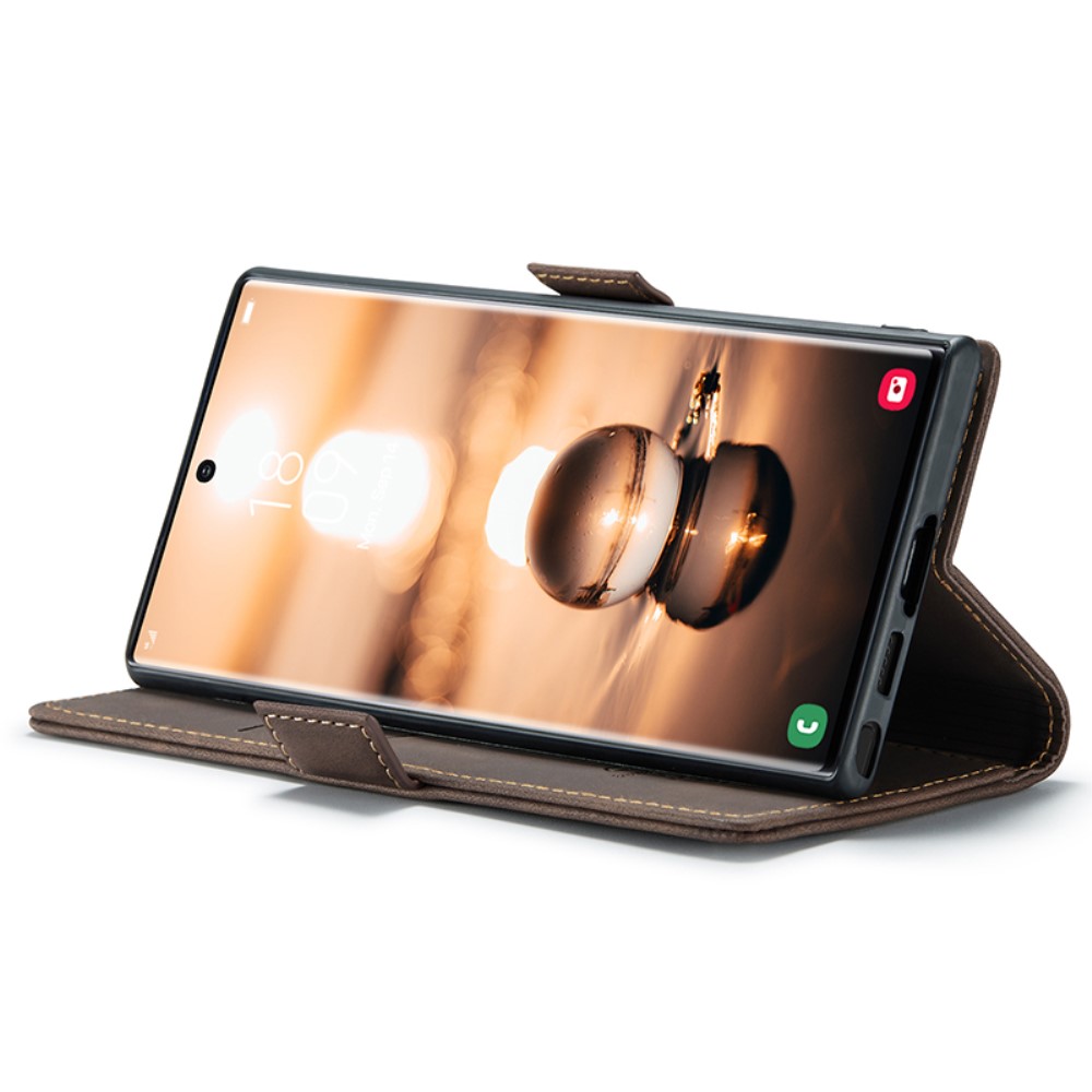 CASEME CASEME Galaxy S24 Ultra Fodral Retro Läder Mörk Brun