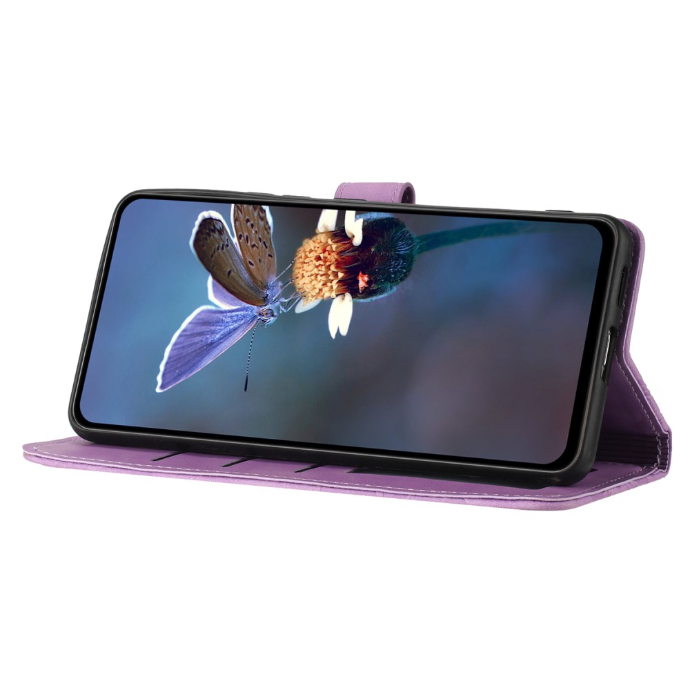  Samsung Galaxy S24 Ultra Fodral Blommigt Tryck Lila