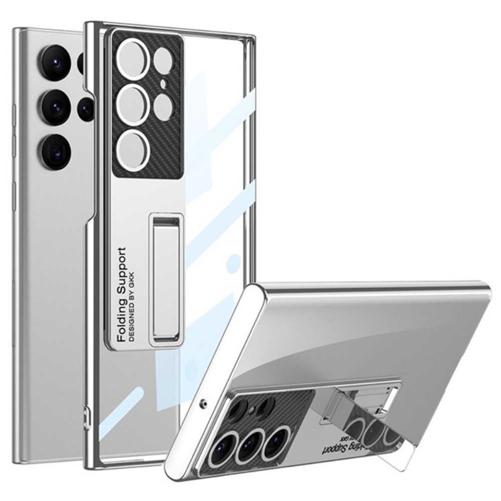 GKK GKK Galaxy S24 Ultra Skal Hybrid Kickstand Silver