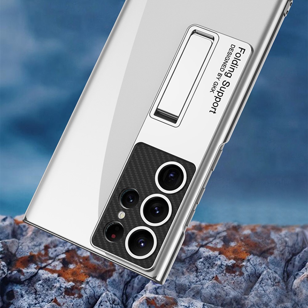 GKK GKK Galaxy S24 Ultra Skal Hybrid Kickstand Silver