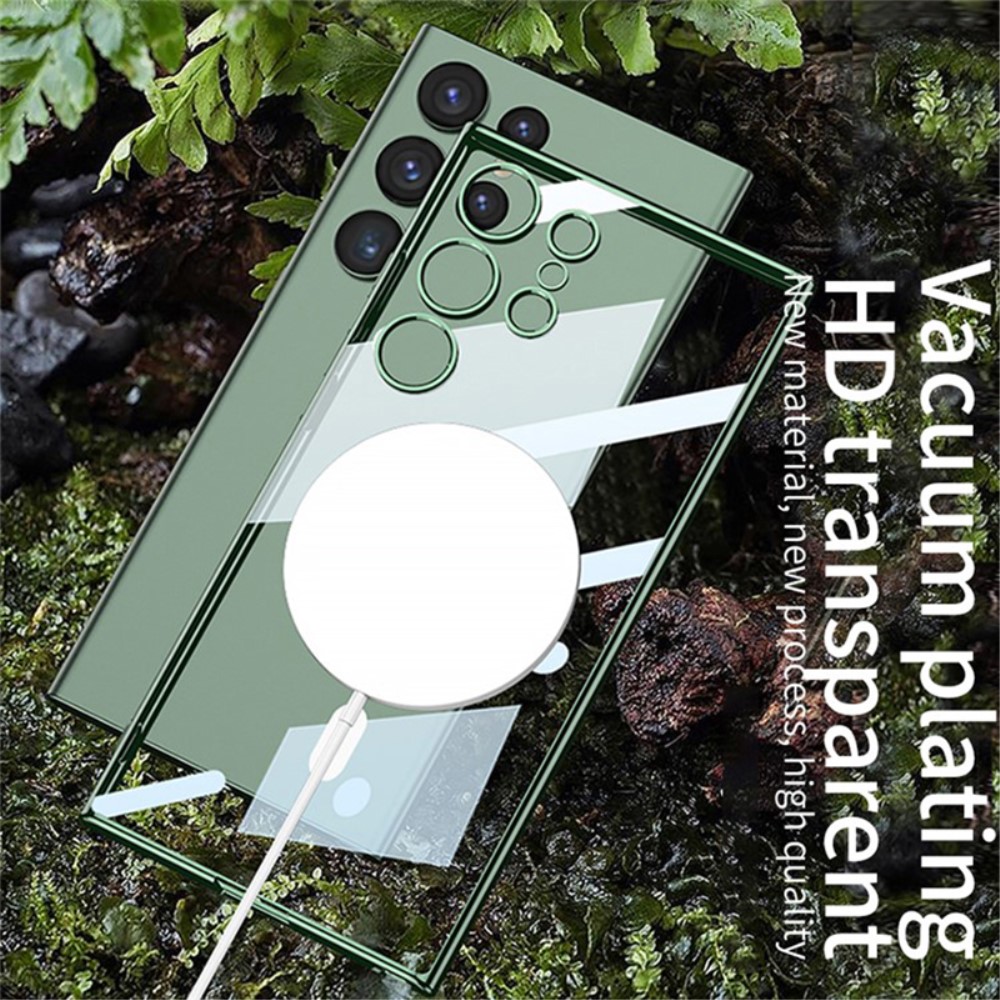 GKK GKK Galaxy S24 Ultra Skal MagSafe Electroplate Midnight Green