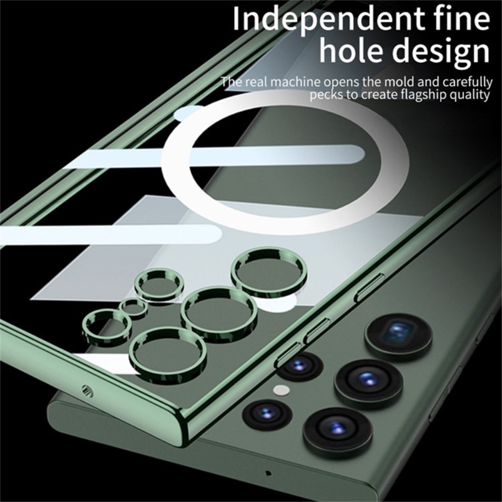 GKK GKK Galaxy S24 Ultra Skal MagSafe Electroplate Midnight Green