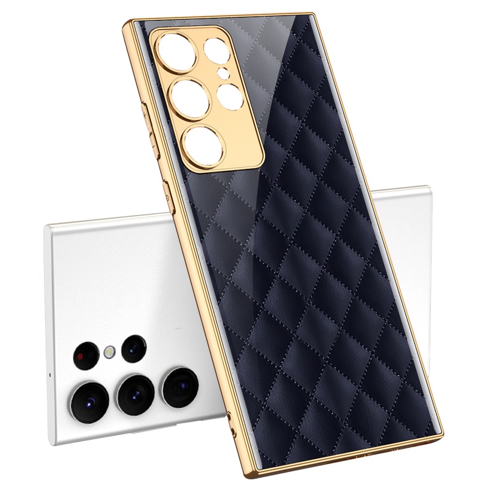 GKK GKK Galaxy S24 Ultra Skal Härdat Glas Electroplate Blå Diamond