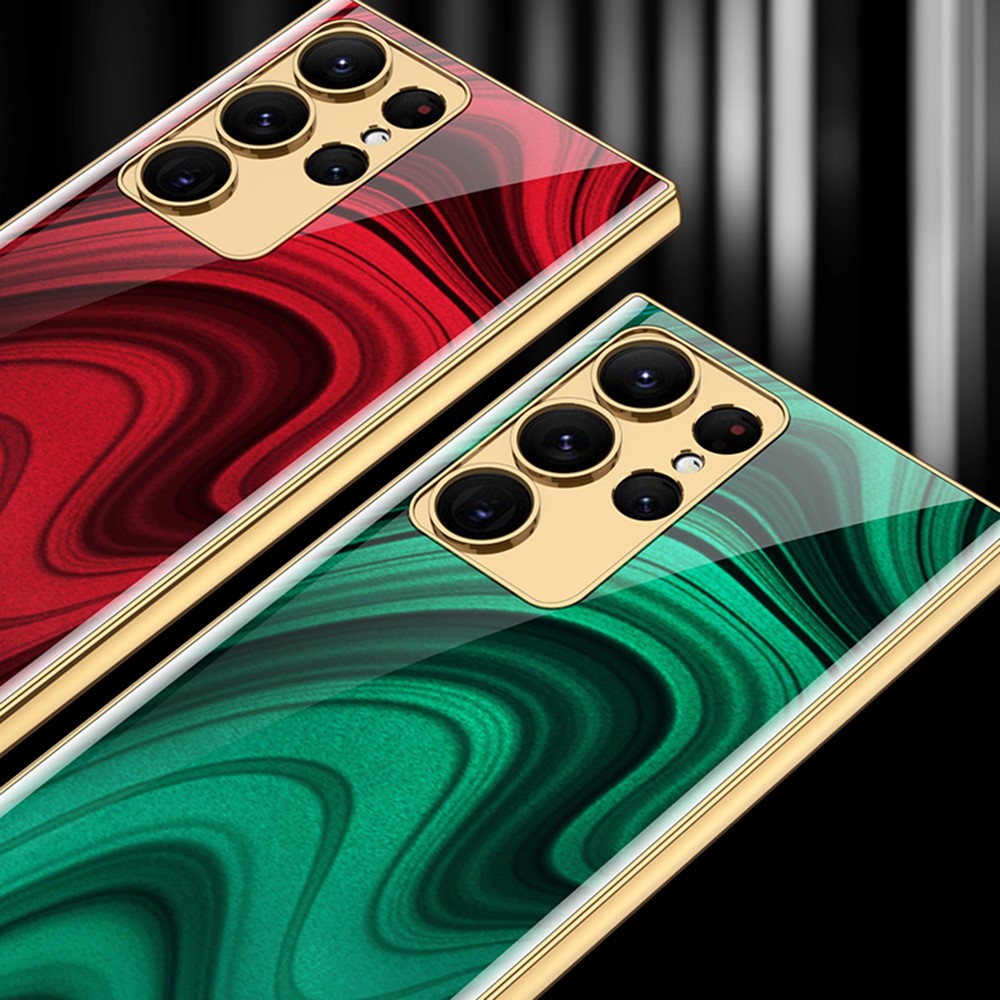 GKK GKK Galaxy S24 Ultra Skal Härdat Glas Electroplate Kugghjul