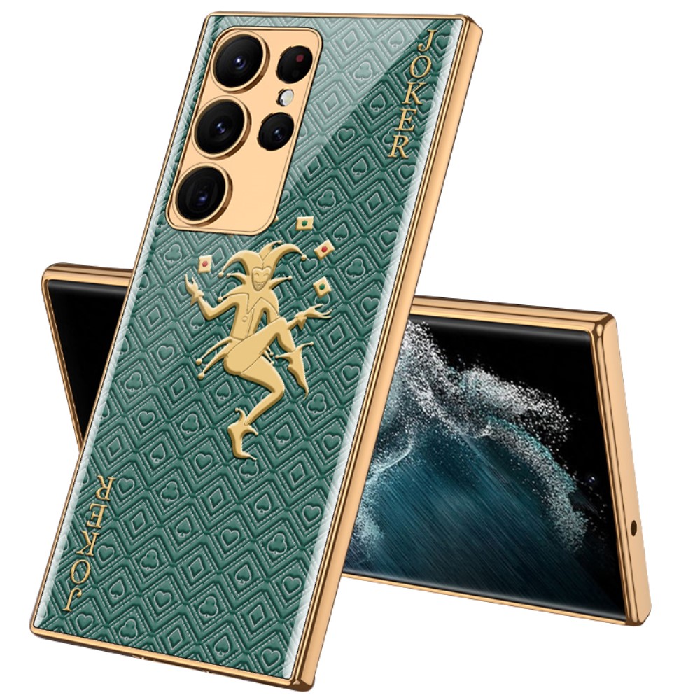 GKK GKK Galaxy S24 Ultra Skal Härdat Glas Electroplate Joker