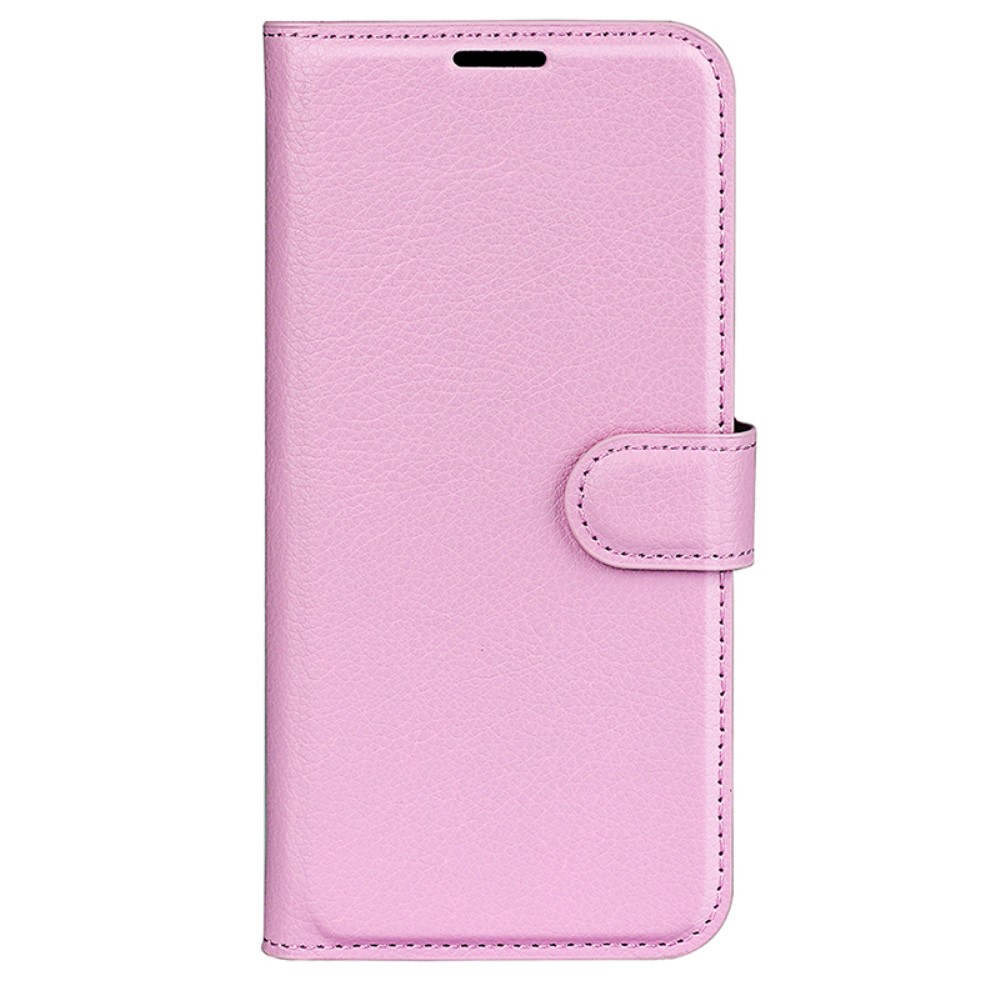  Samsung Galaxy S24 Ultra Fodral Läder Litchi Ljus Rosa