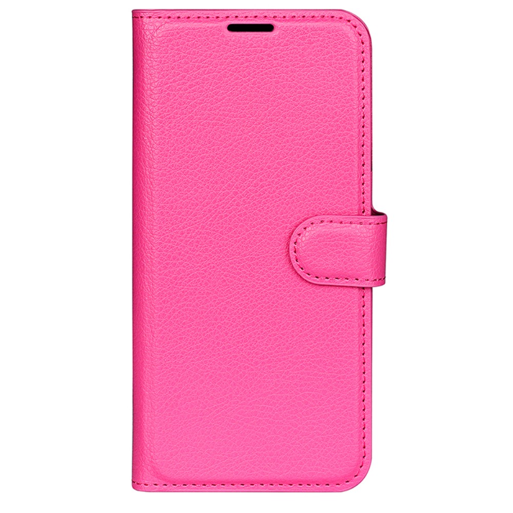  Samsung Galaxy S24 Ultra Fodral Läder Litchi Rosa