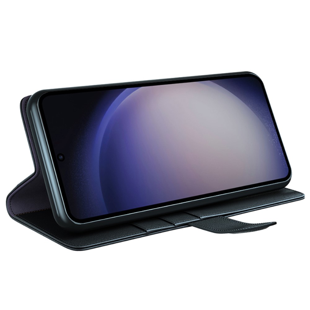  Samsung Galaxy S24 Ultra Fodral Premium Äkta Läder Svart