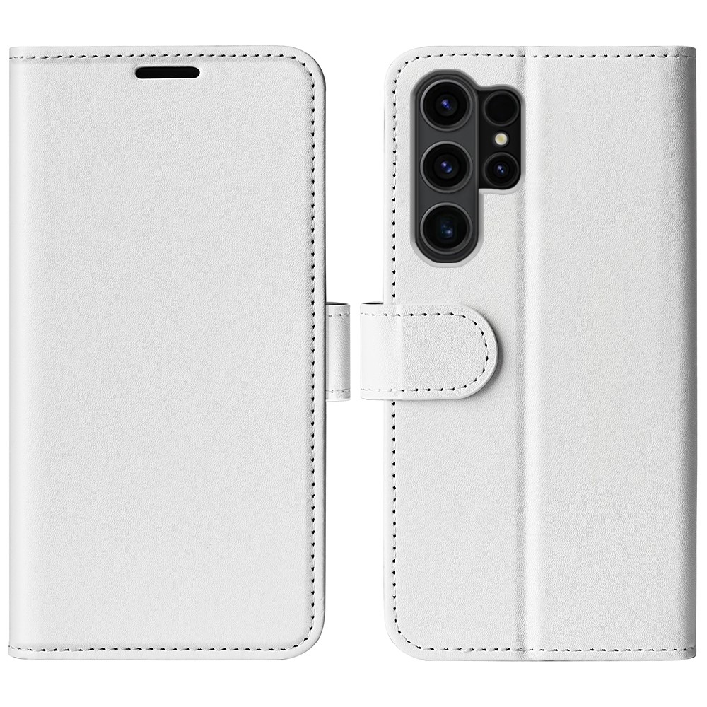  Samsung Galaxy S24 Ultra Fodral Crazy Horse Läder Vit