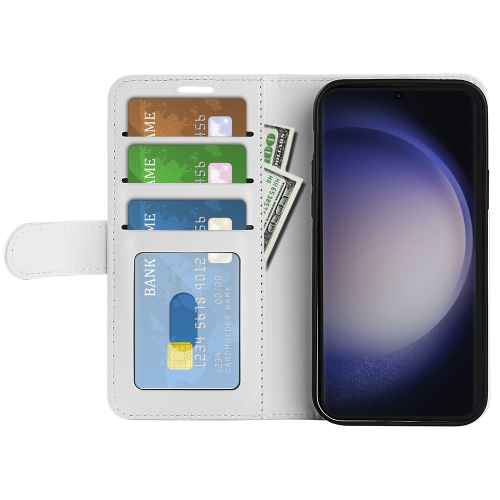  Samsung Galaxy S24 Ultra Fodral Crazy Horse Läder Vit