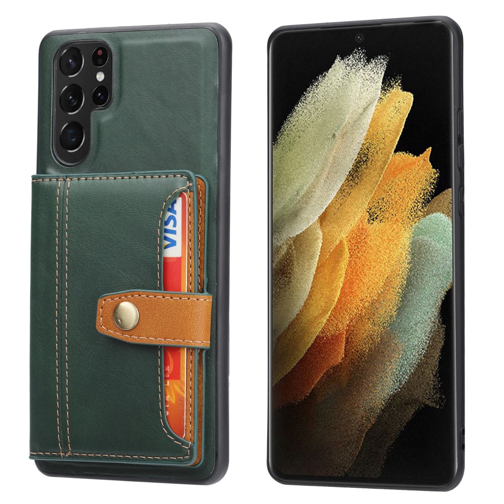  Galaxy S24 Ultra Skal Med Plånboksfunktion Grön