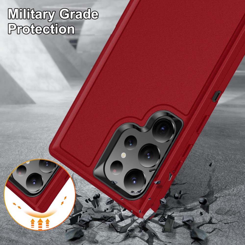  Galaxy S24 Ultra Skal Xtreme Shockproof Hybrid Röd/Svart