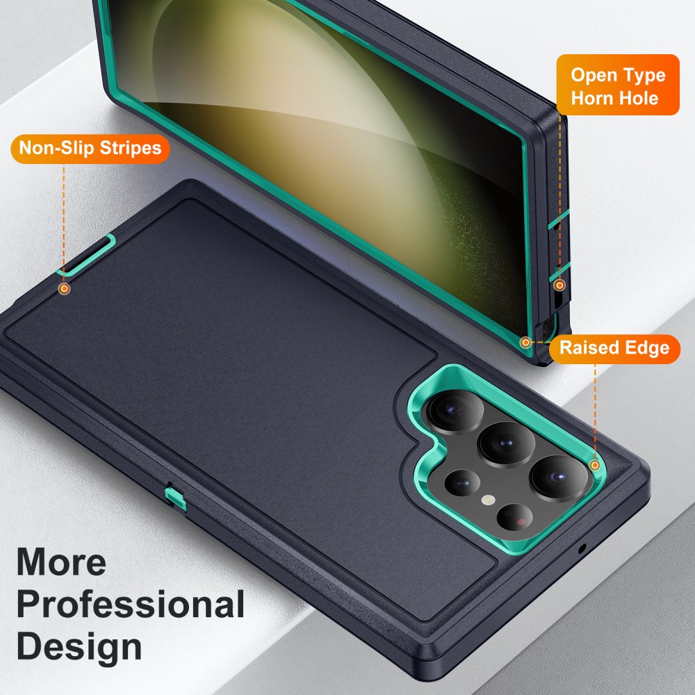  Galaxy S24 Ultra Skal Xtreme Shockproof Hybrid Svart/Cyan