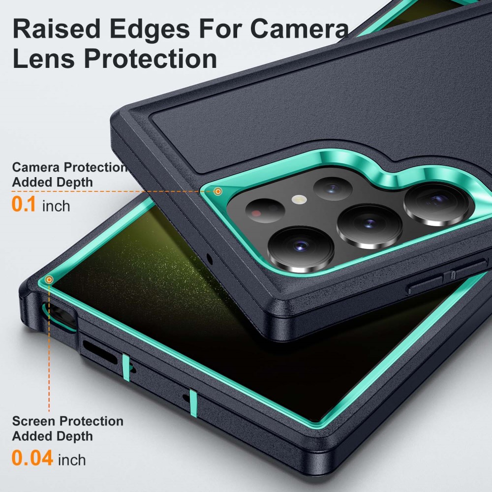  Galaxy S24 Ultra Skal Xtreme Shockproof Hybrid Svart/Cyan