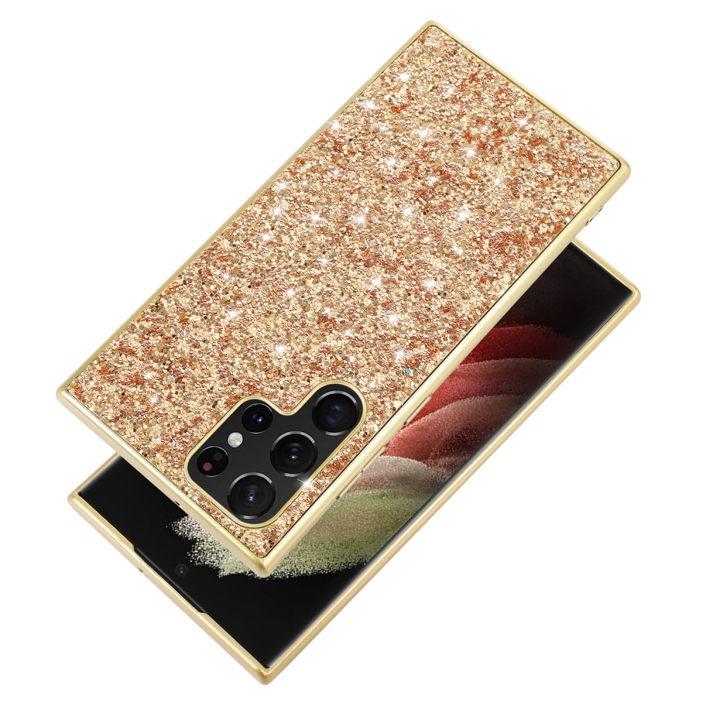  Galaxy S24 Ultra Skal Sparkling Glitter Svart