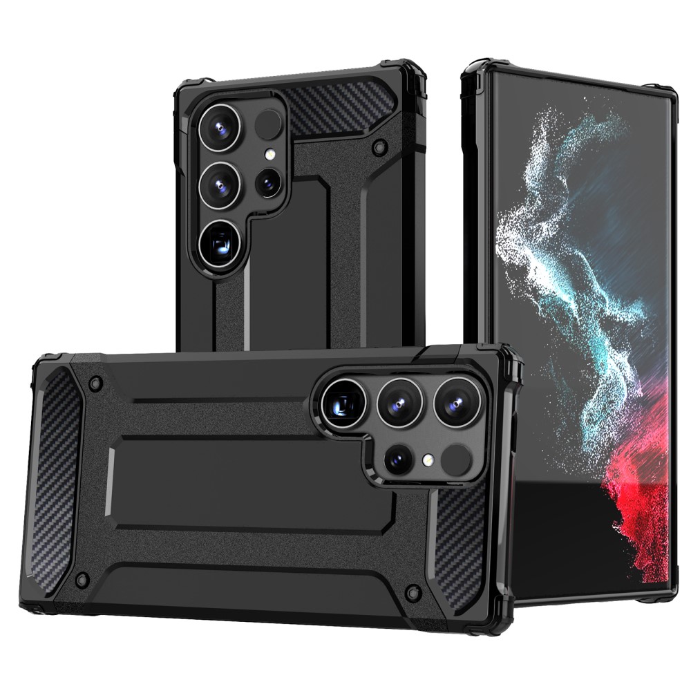  Galaxy S24 Ultra Skal Shockproof Hybrid Armor Svart